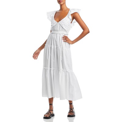 Derek Lam 10 Crosby Womens Anastasia White Cotton Long Maxi Dress 2 BHFO 0523