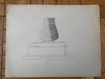 Antique Late 19th Century Academic Study Still Life Drawing Book 11 x 8.2