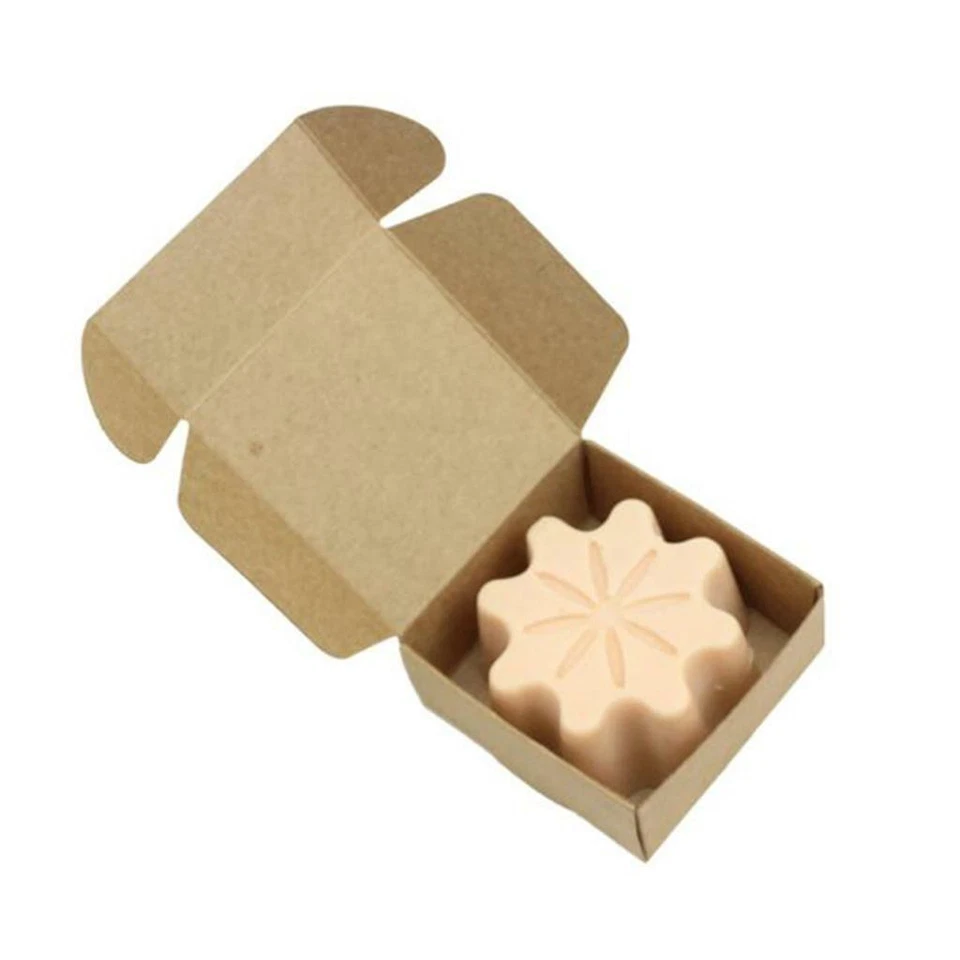 10x Folding Kraft Paper Box Handmade Candle Party Candy Gift Packaging Box - Image 2 of 4