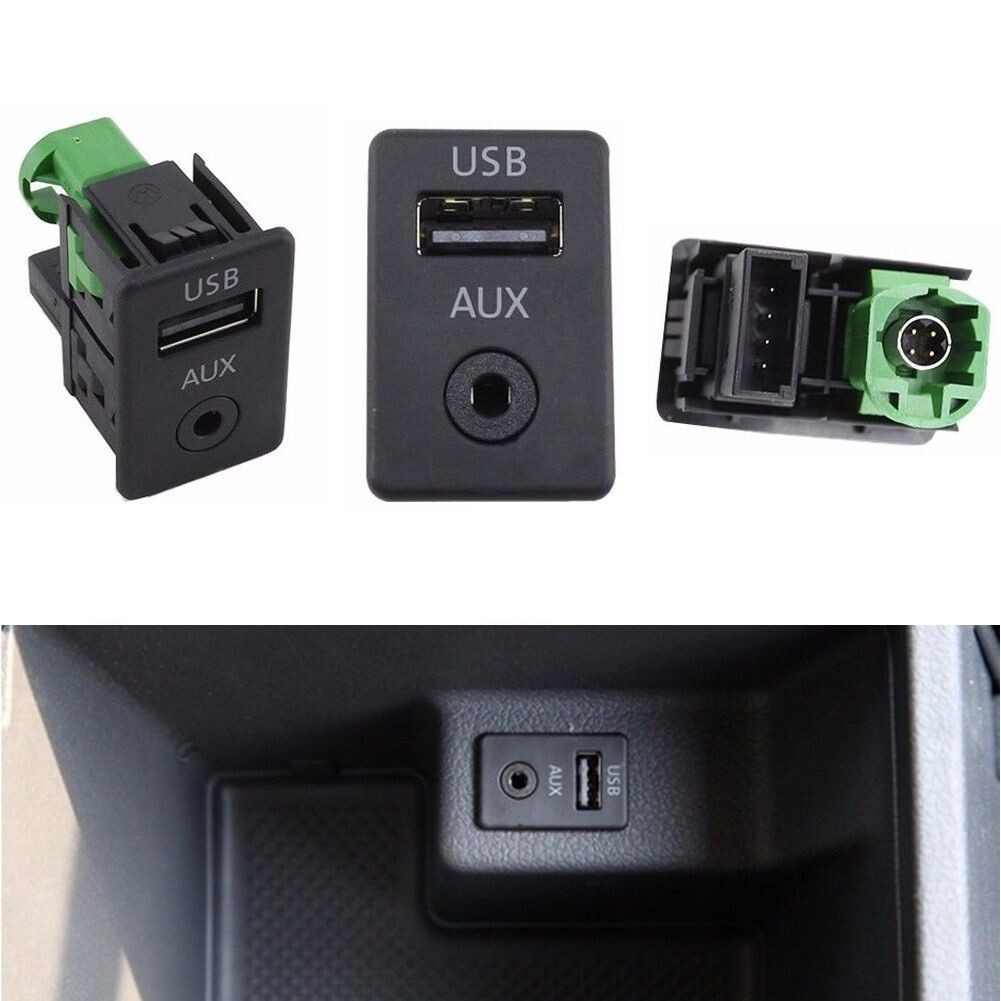 AUX USB Armrest Ports For VW Tiguan Mk1 Passat B6 Scirocco Mk3 Switch