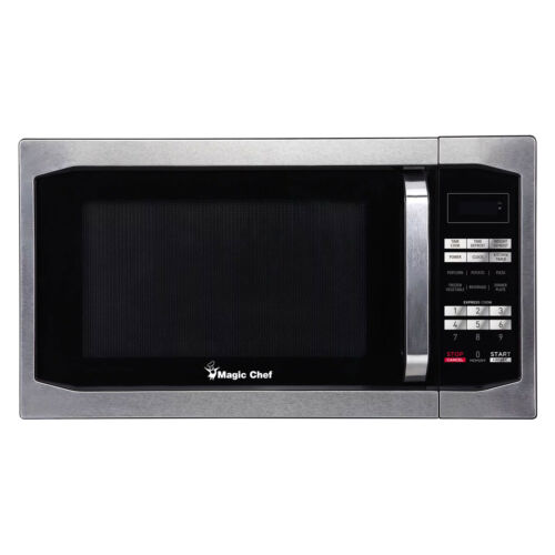 Magic Chef MCM1611ST 1100 Watt 1.6 Cubic Feet Digital Microwave, Stainless Steel - Picture 1 of 12