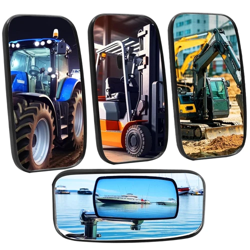 5.3"x9" Heavy Equipment Truck Mirror for Excavator Forklift Tractor Boat