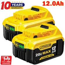 Pack For DeWalt 20V 20 Volt Max XR 12.0AH Lithium Ion Battery DCB206-2 DCB205-2