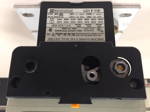 TESTED - Telemecanique LC1F115 Contactor 120v coil (2) LA1DN22 Aux Contacts 175A - Picture 7 of 11