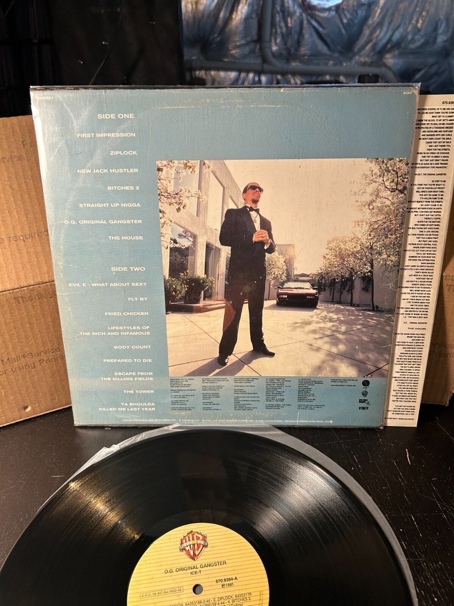 ICE T LP Original Gangster OG Vinyl LP 1991 Brazil Ice Cube