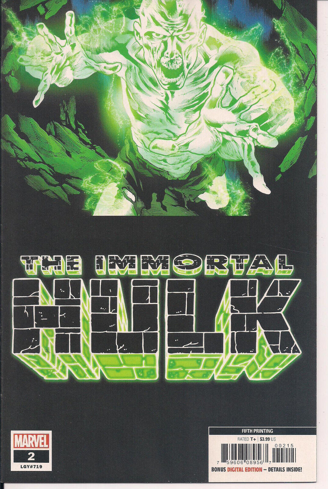 Immortal Hulk 2 Marvel Comics 2018 1st Appearance of Dr. Frye Rare HTF 5th Print