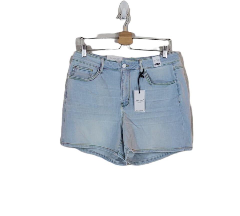 Judy Blue Rainbow Shorts Plus Size NWT JUDY BLUE 2XL Rainbow
