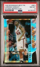 Lorenzo Wright 1996-97 Bowman's Best Picks Atomic Refractor #BP3 RC PSA 8 NM-MT