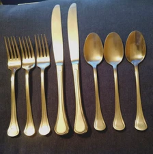 8 pieces stainless flatware MIRA Retroneu knives•salad forks•teaspoons glossy??