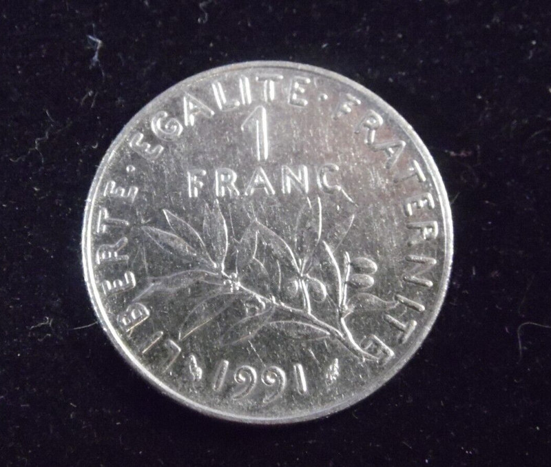 1991 French 1 Franc Coin