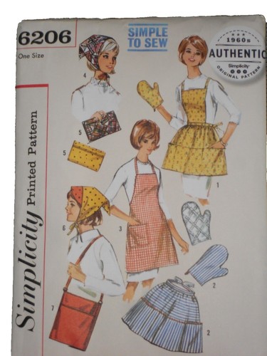 Simplicity 4286 Girl's bib half aprons smocks tops Pattern size 3