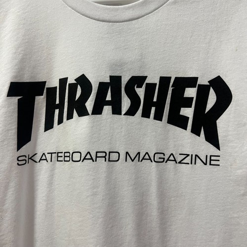 Thrasher Magazine Girls White T-shirt with Black Logo Size Small NWT - Picture 2 of 7