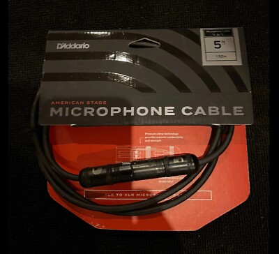 d'addario pw-amsm-05 planet waves american stage xlr microphone cable - 5 ft