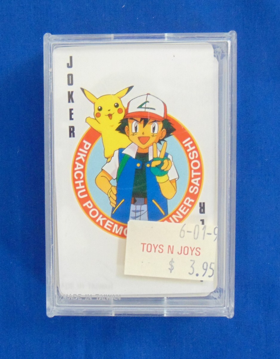 Vintage 1990's Pkachu Pokemon Trainer Satoshi Playing Cards New