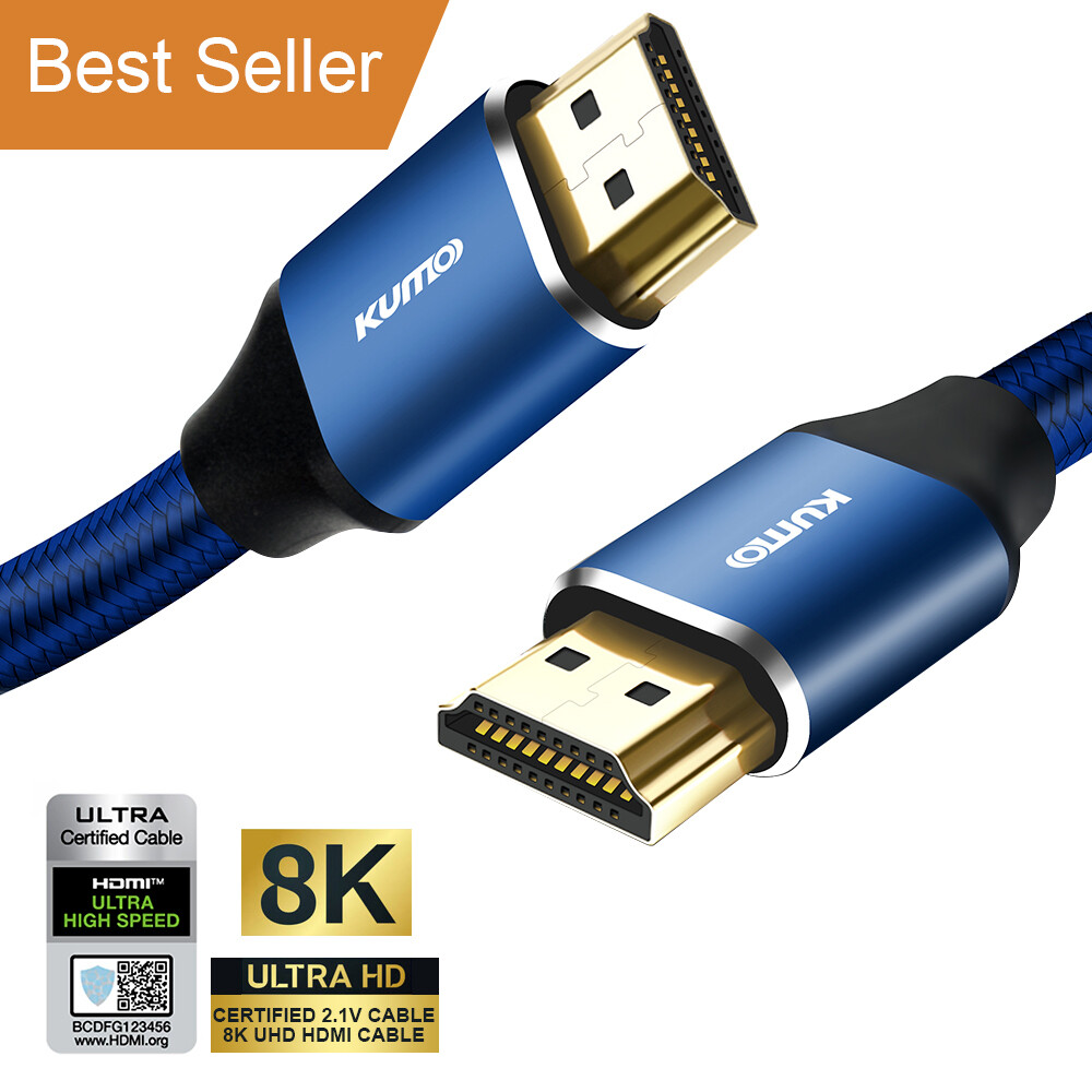8K HDMI 2.1 Ultra HighSpeed Cable 48Gbps 4K120 UHD 1M 2M 3M Gold PS5