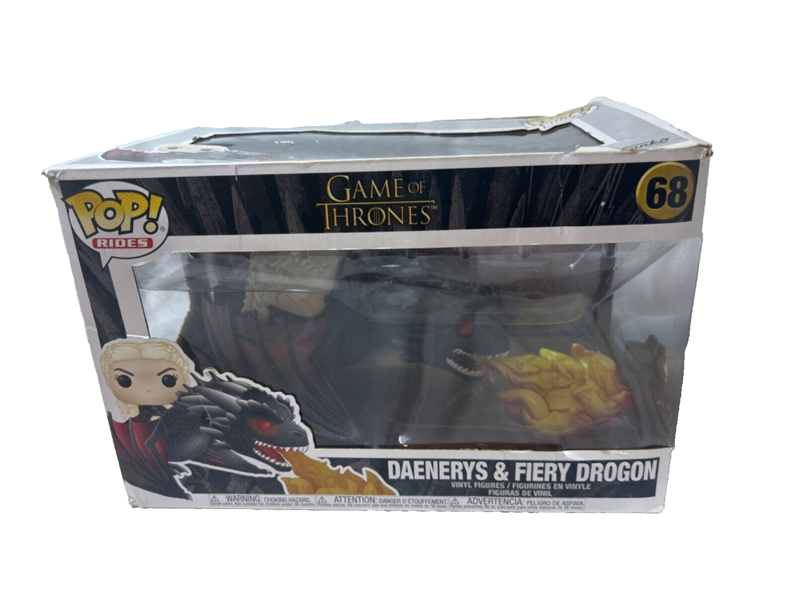 Funko Pop Rides Daenerys &Amp; Fiery Drogon #68 Game Of Thrones Nib