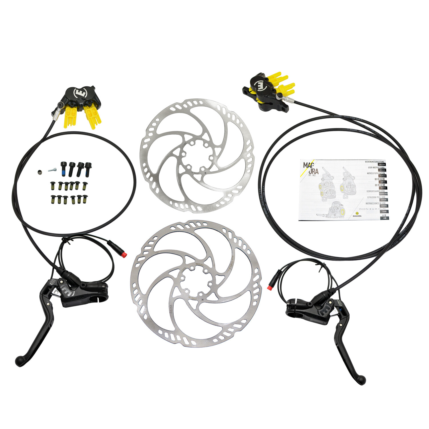 Magura MT5e EBrake 4Piston Hydraulic Disc Brake Set w/ 180&203mm