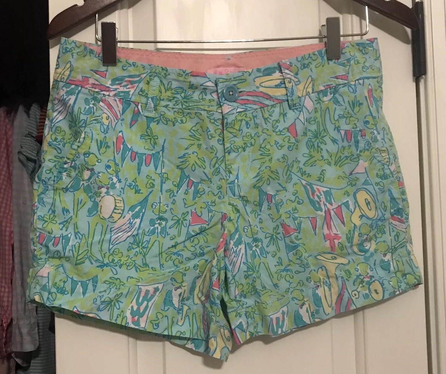 Short Lilly Pulitzer Pop Pink Southern Charm – Taille 2, Couleur Rose, Neuf Sans étiquettes, Style Décontracté