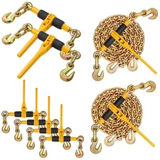 VEVOR Chain Binder Ratchet Load Binder 1/4"-5/16" / 3/8"-1/2" Chain 2/4 Pack