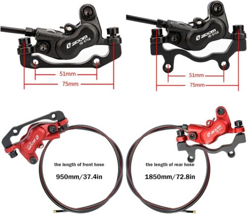 Set freni idraulici e-bike installazione senza sforzo - 4 pistoncini e pastiglie universali - Foto 6 di 7