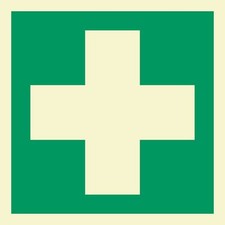 Erste Hilfe Rettungszeichen Rettungswegschild Aufkleber Nachleuchtend ASR A1.3