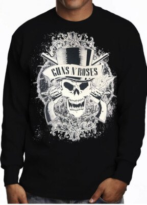 Guns N Roses N Heavy Metal Rock Black long sleeve T Shirt