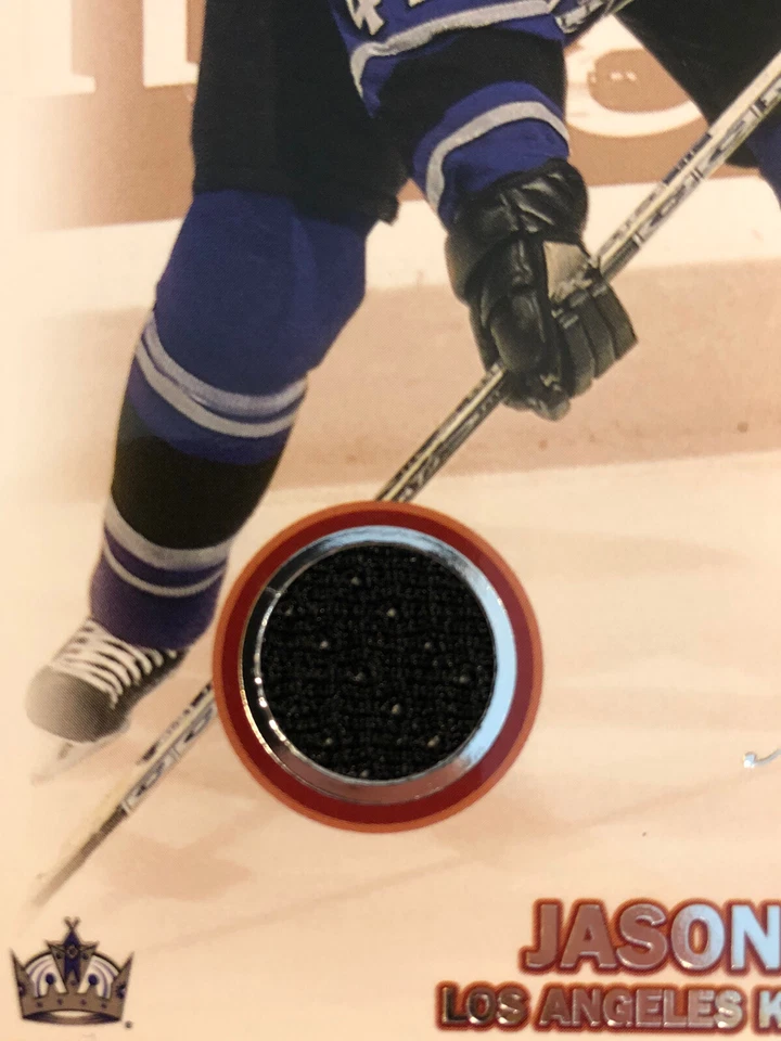 Jason Allison 03-04 Pacific Exhibit Game-Worn Jersey Card #407/465 Mint LA Kings - Image 3 of 4