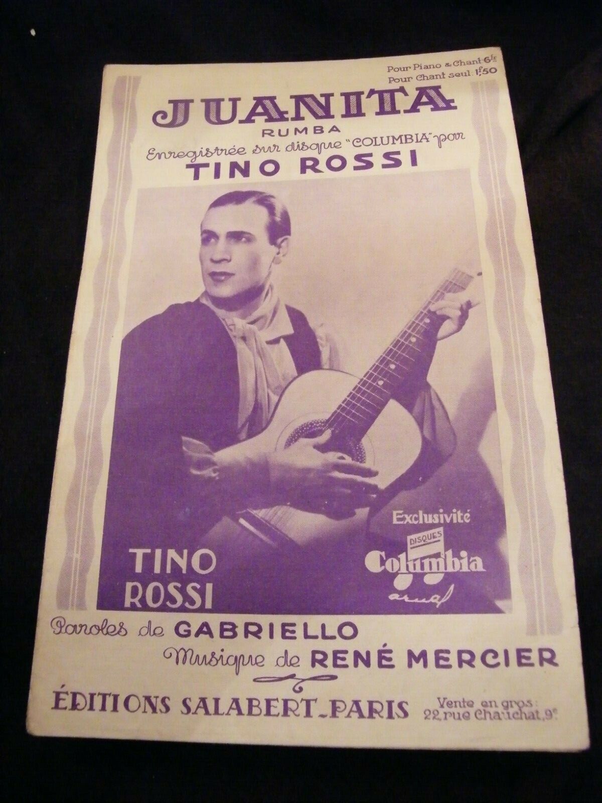 Partition Juanita Tino Rossi Music Sheet
