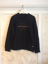 NWT Coach Womens Black Embroidered Sweatshirt M