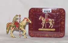 Trail of Painted Ponies holiday Christmas Carousel Ornament with tin