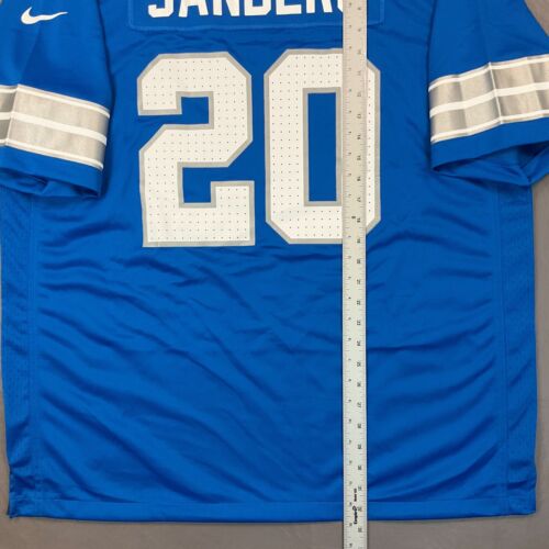 New Nike Barry Sanders Detroit Lions Blue NFL Game Jersey Men's Sz 2XL $130 - Picture 13 of 13