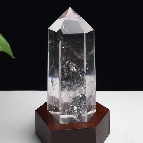 Obelisco de cuarzo transparente natural de 1,32 lb cristal torre de energía punto de curación Reiki - Imagen 5 de 6