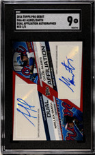 Ozzie Albies Mallex Smith 2016 Topps Pro Debut Dual Affiliation Auto /5 SGC 9