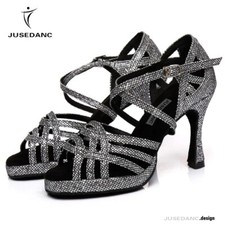Jazz Dance Sandals High Heels Dancing Shoes Latin Women Tango Shoe With Platform