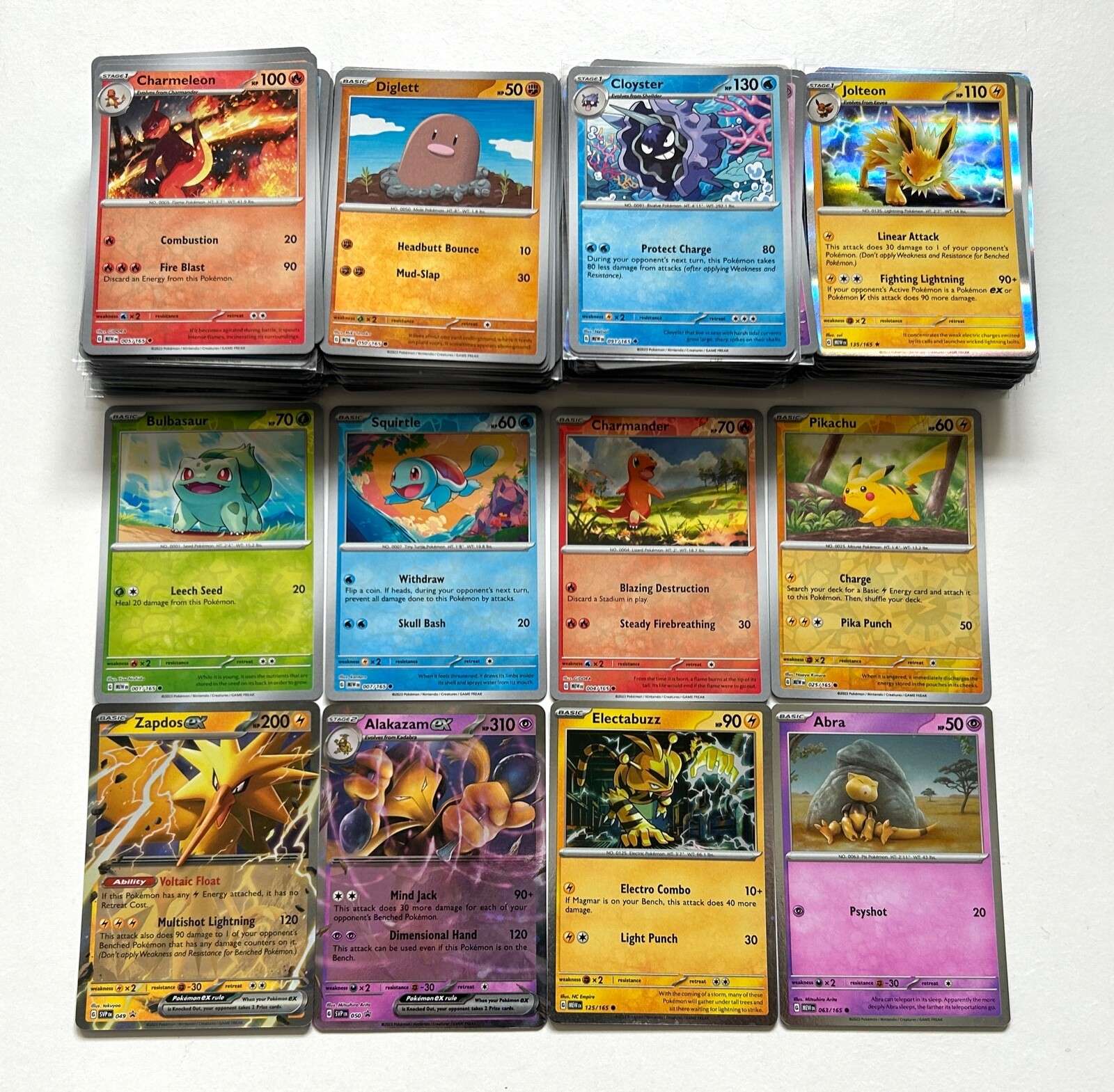 TARJETAS POKEMON 151 ESCARLATA - HOLO'S Y HOLO'S REVERSO - TÚ ELIGES - PROMOCIÓN/JUMBO CASI NUEVO