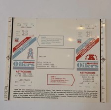1991 Houston Oilers Ticket~AMERICAN FOOTBALL CONFERENCE PLAYOFF~Astrodome JAN 20