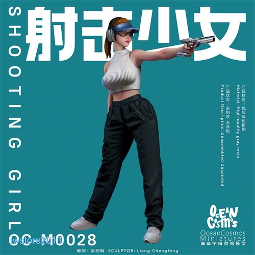 1 24 Unpainted Miniatures Figure Resin Sexy Shooting Girl Unassembled 1-24-unpainted-miniatures-figure-resin-sexy-shooting-girl-unassembled
