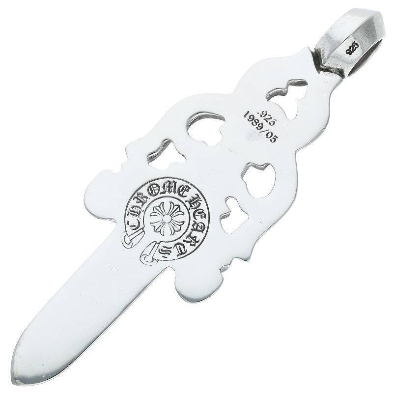 Chrome Hearts Large Dagger Pendant Silver Necklace Top 38.58 Chrome Hearts Large Dagger Pendant Silver Necklace Top 38.58