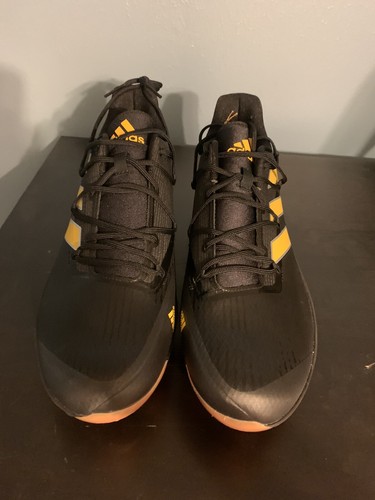 Adidas Adizero Afterburner 8 Metal Baseball Cleats Black Gold H00974 Mens Sz 14 - Picture 3 of 7