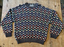 Vintage 90s Segreto Cotton  Silk Blend Knit Sweater Large Made In Italy