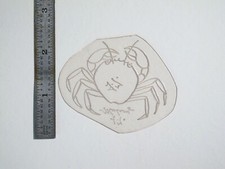 vtg 1960s 1970s Tattoo acetate stencil Zodiac Signs Cancer Crab v3 signed ZOD2