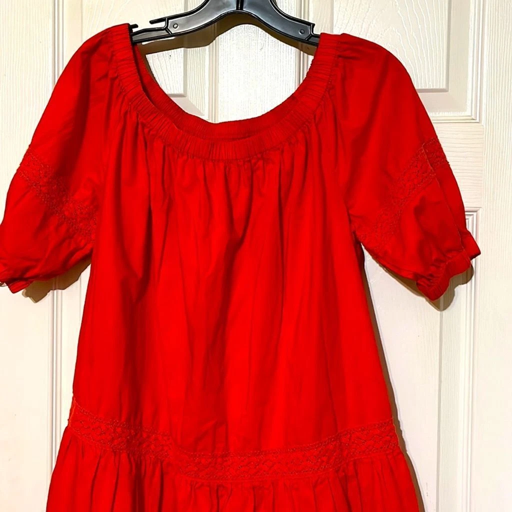 Abito rosso Kate Spade Broome Street cotone con spalline