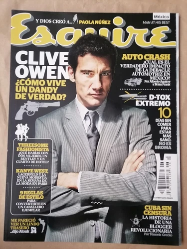 CLIVE OWEN ESQUIRE MEXICAN MAGAZINE MEXICO SPANISH APRIL 2009