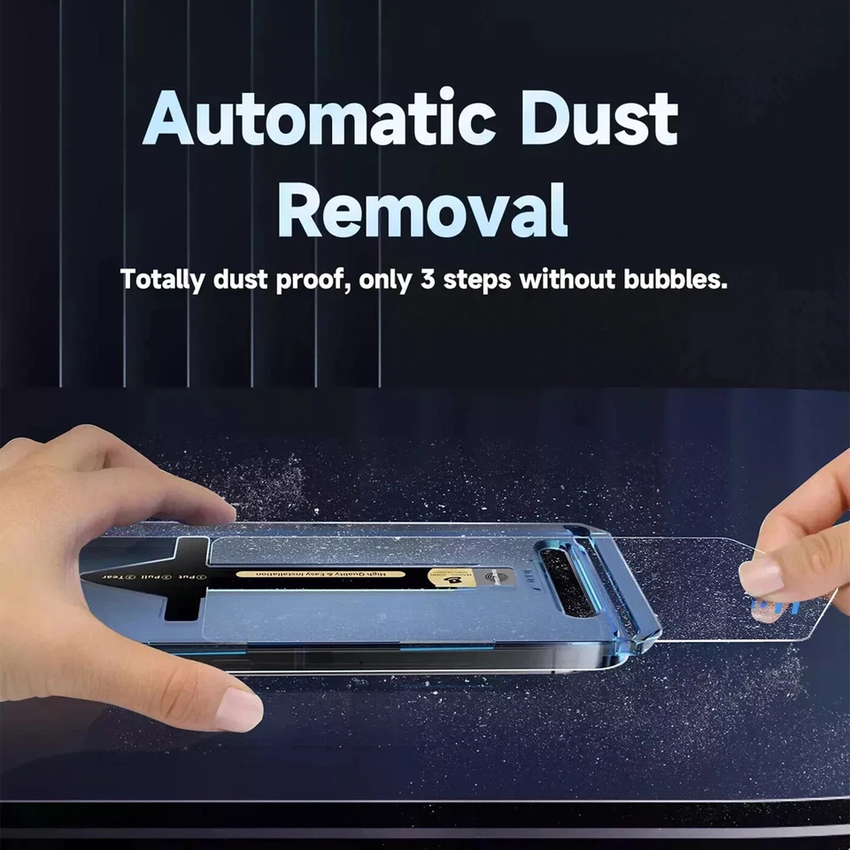 2x Privacy Screen Protector for iPhone 17 16 Pro Max 15 14 13 Auto Alignment Kit - Image 2 of 4