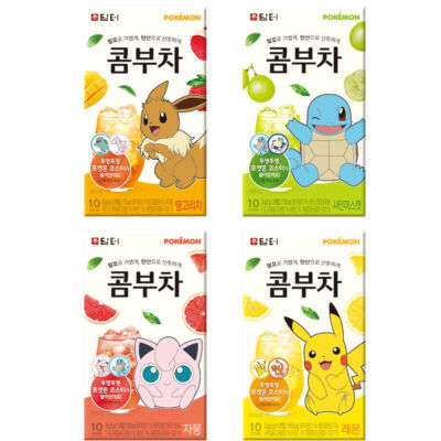 Damter Pokemon Kombucha (Mango Lychee Lemon Shine Muscat Grapefruir) 10T K-Food