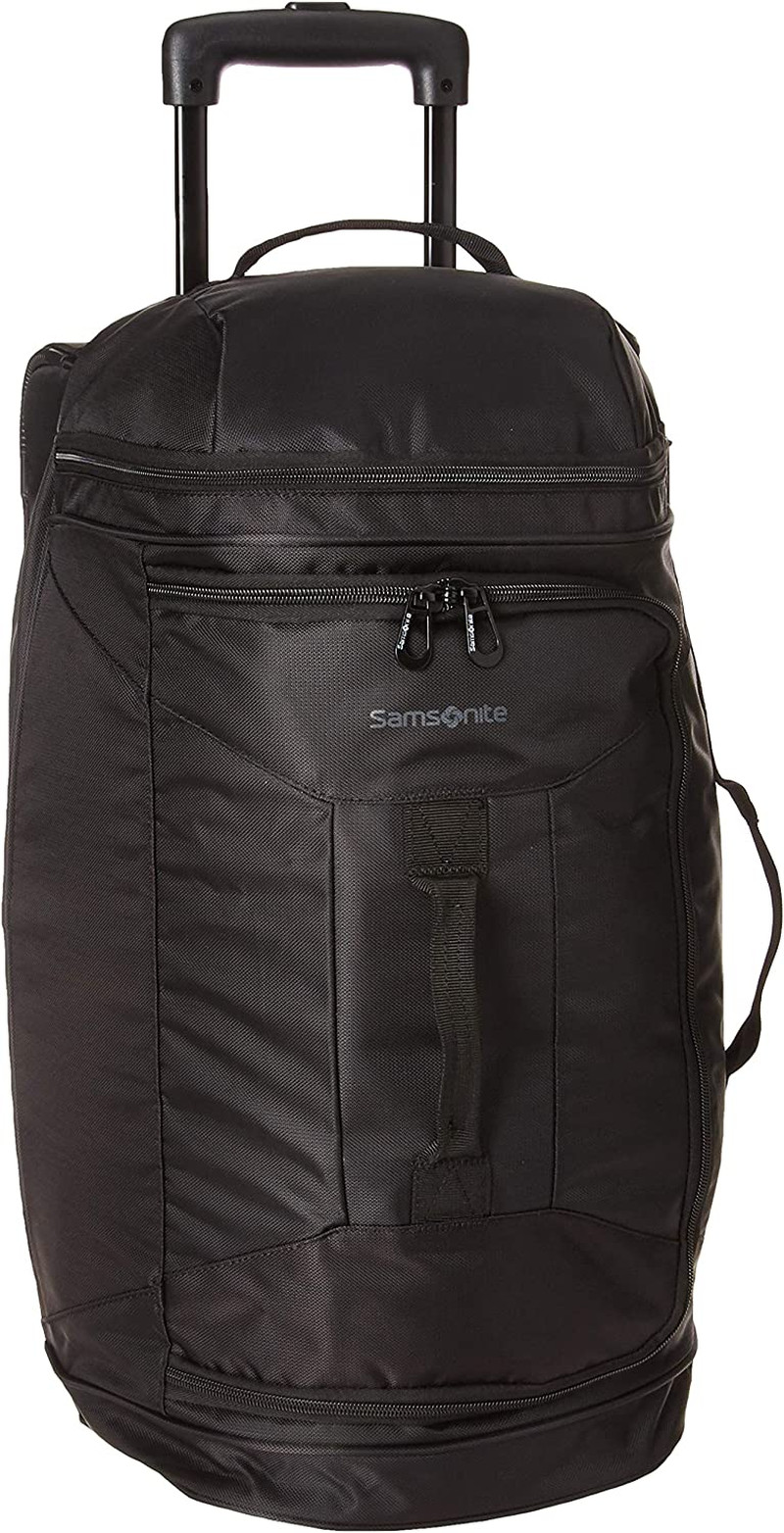 Samsonite Andante 2 Wheeled Rolling Duffel Bag, All Black, 22-Inch