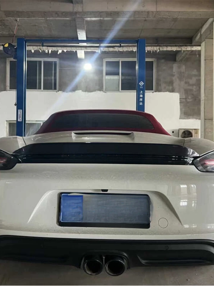 Rear Trunk Spoiler Carbon Fiber BLK For 2016 2017 2018-2019 Porsche 718 Boxster — 第 4/4 张图片