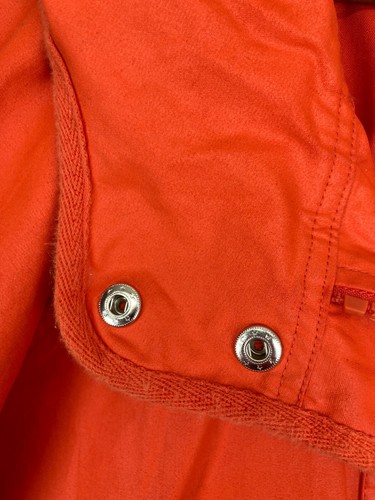 VTG Jones New York Sport Rain Jacket Womens M Hooded Long Sleeve Full Zip Orange - Picture 11 of 20