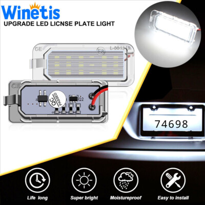 2X LED License Plate Light For FORD FOCUS 5D 2008-2013 FIESTA MONDEO C-MAX S-MAX