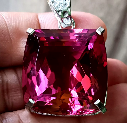 Certified 87.25 Ct Cushion Natural Zultanite 7 Color Pendant 925 Silver Jewelry - Picture 2 of 8